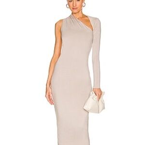 NOT YOURS TO KEEP Mercer Maxi Dress in Stone Gray